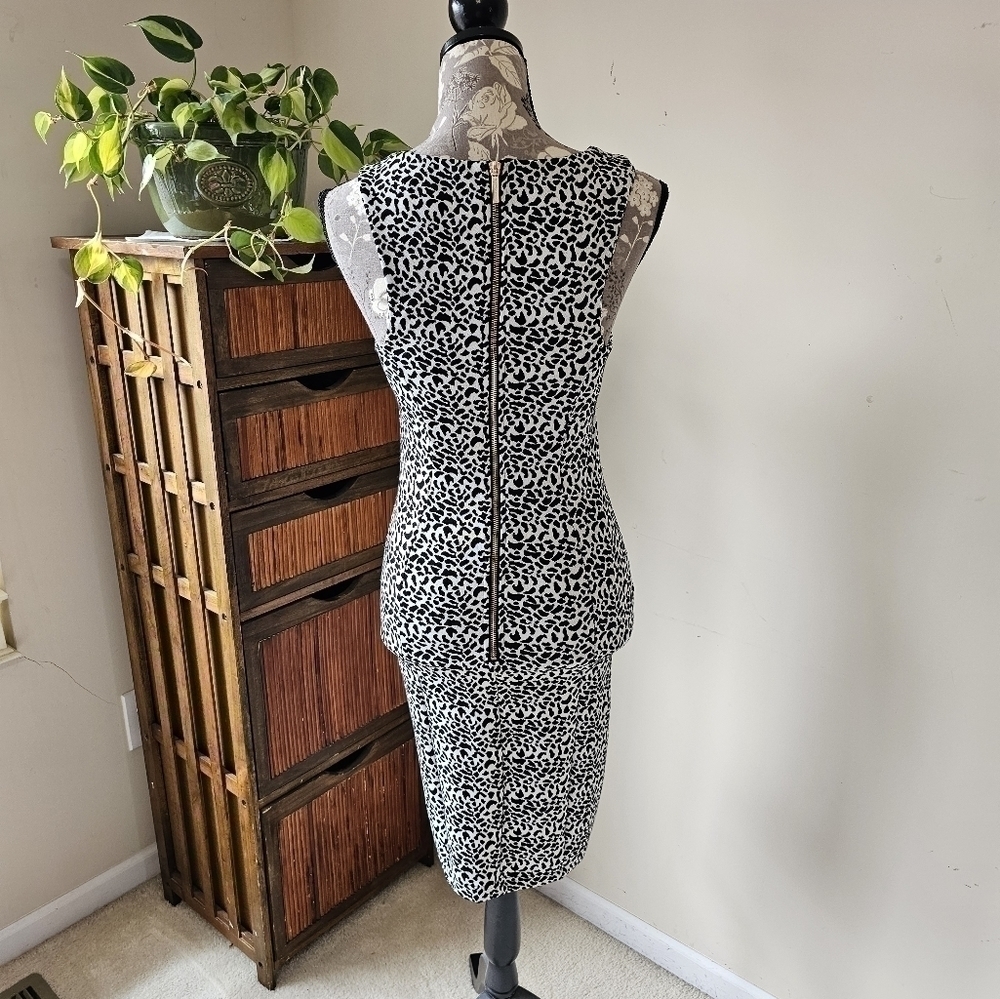 Kardashian Kollection Keyhole Cheetah Print Bodycon Dress XS - Picture 4 of 6